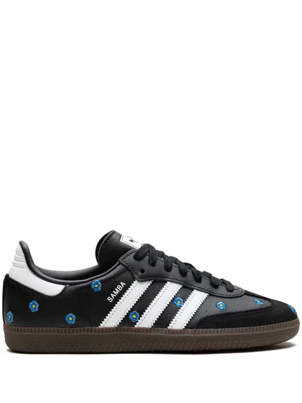 Кроссовки Adidas Samba OG Light Blue Floral, черные