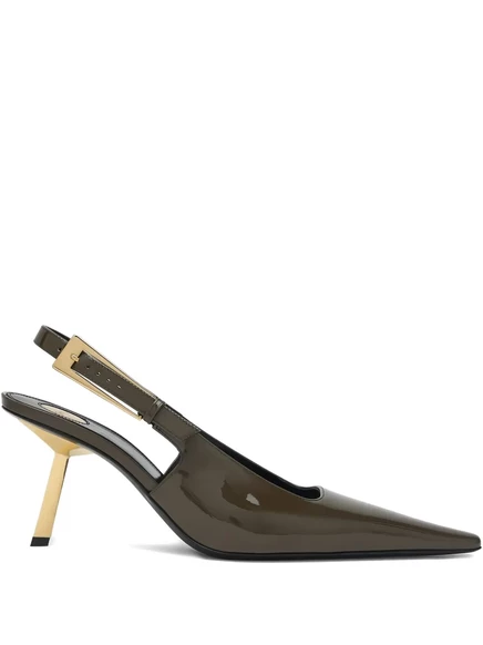 Туфли-лодочки Saint Laurent 75mm Lee green