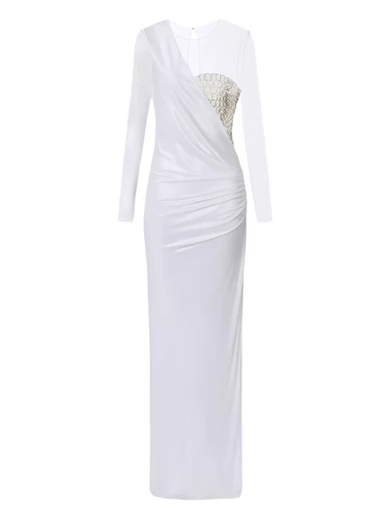 Женское платье Elisabetta Franchi макси, белое
