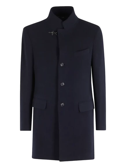 Однобортное пальто из шерсти Fay blue