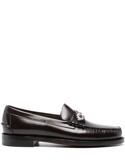 Мужские кожаные лоферы Sebago Classic Dan Eyes, бордовые