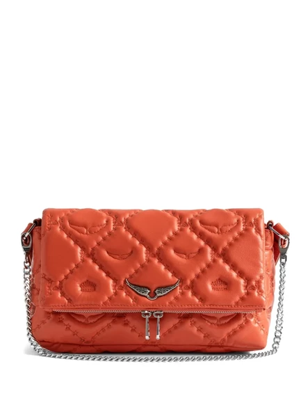 Стеганая сумка через плечо на цепочке от Zadig&Voltaire orange