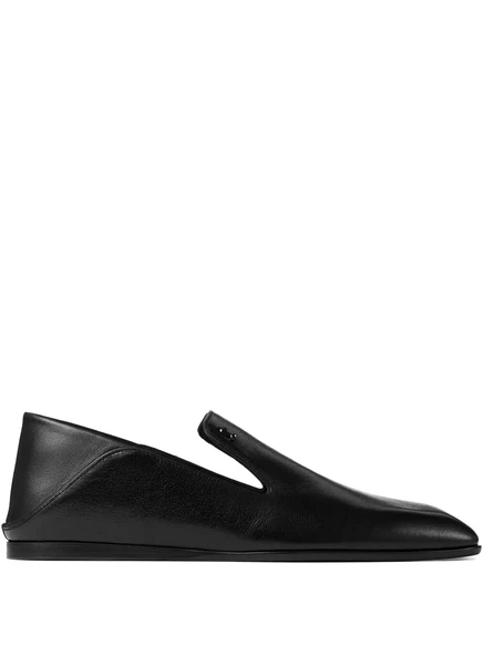 Мужские тапочки Jimmy Choo Eliot кожаные, черные