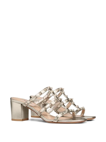Женские босоножки Valentino Garavani Rockstud, золотые