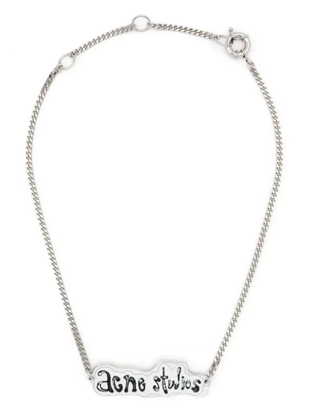 Колье-цепочка с логотипом Acne Studios silver