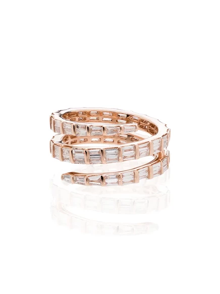 Женское кольцо Anita Ko 18kt с багетами, розовое золото
