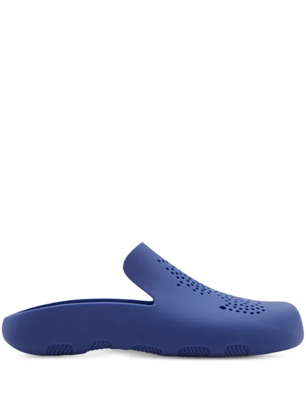 Сабо Burberry Stingray с перфорацией blue