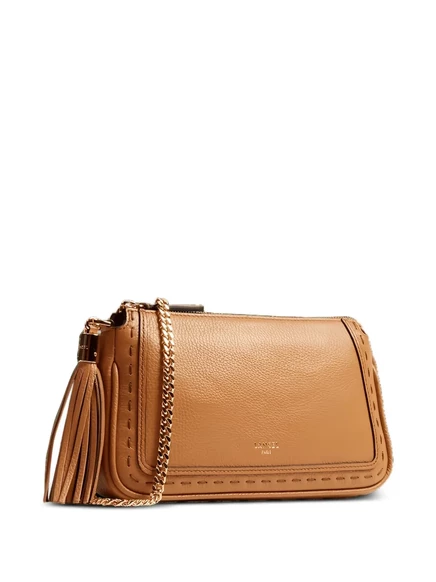 Сумка Lancel Premier Flirt с кисточкой через плечо brown