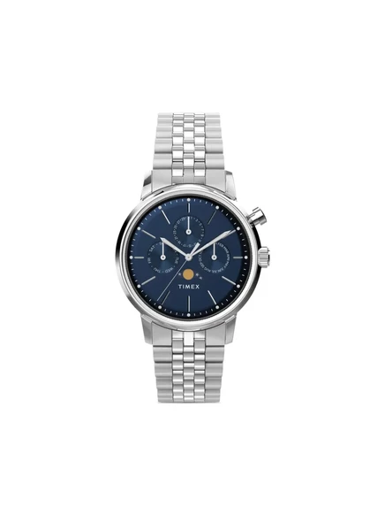 Мужские часы Timex Marlin Moon Phase 40 мм, сталь, синий