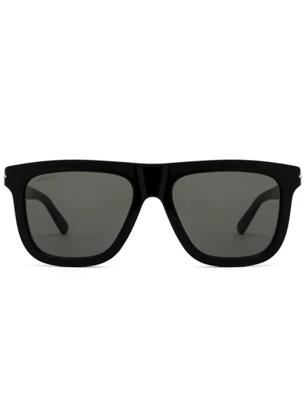 Логотип Gucci Eyewear-табличка wayfarer-солнцезащитные очки в оправе black