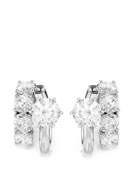 Серьги-кольца Swarovski Matrix, серебристые