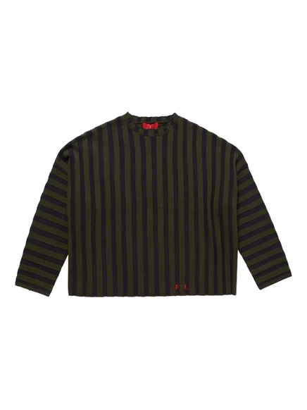 Унисекс джемпер Eckhaus Latta в вертикальную полоску, зеленый