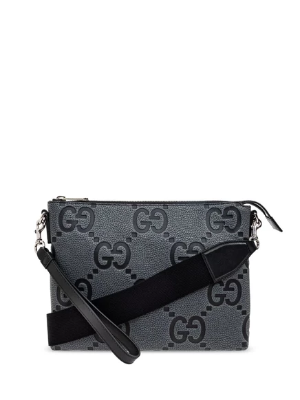 Мужская сумка-мессенджер Gucci Jumbo GG, серая