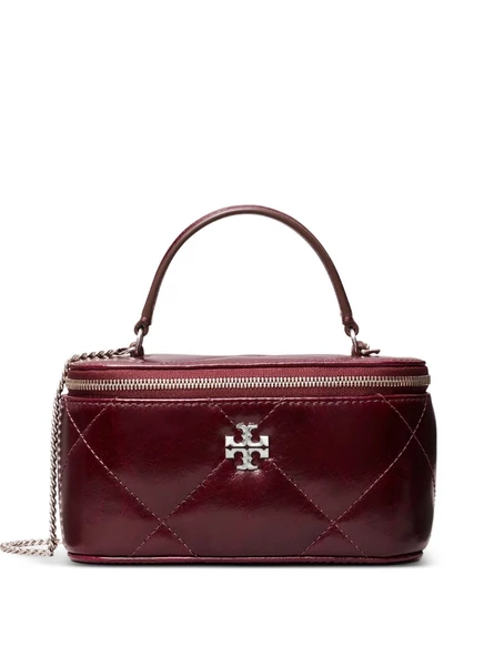 Стеганая мини-сумка Tory Burch Kira с верхней ручкой red