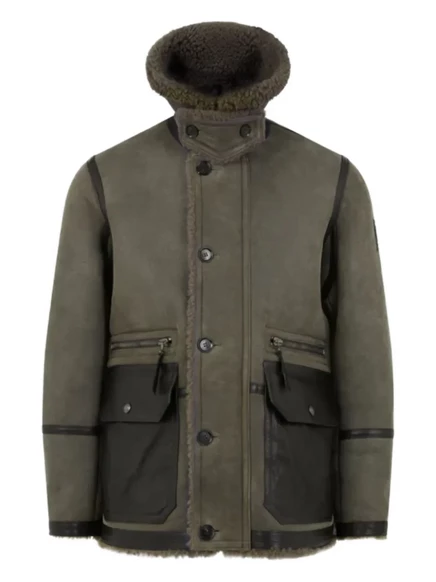 Мужское кожаное пальто Belstaff Snowfield, серое
