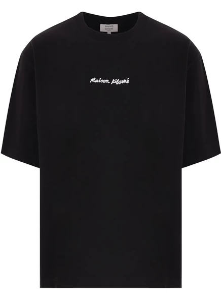 Мужская футболка Maison Kitsuné с логотипом, черная