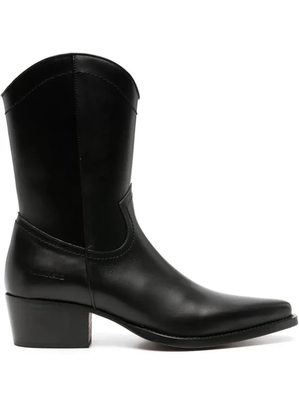 Кожаные ботильоны в западном стиле DSQUARED2 black