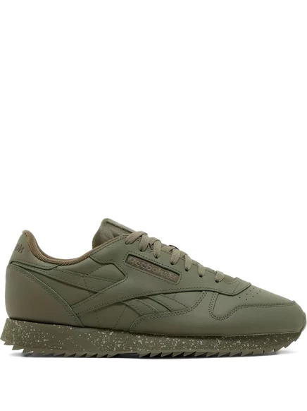 Мужские кроссовки Reebok Classic Leather кожаные, зеленые