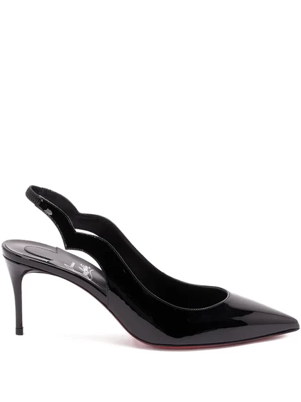 Туфли-лодочки Christian Louboutin с заостренной спинкой длиной 70 мм black