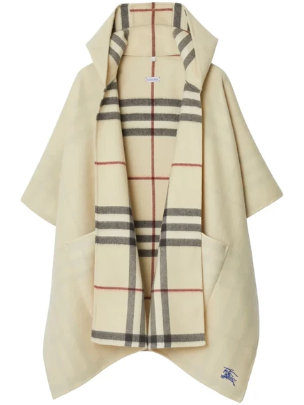 Унисекс накидка Burberry EKD из кашемира, бежевая