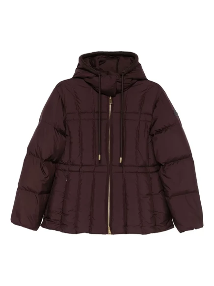 Куртка Moncler с капюшоном на молнии brown