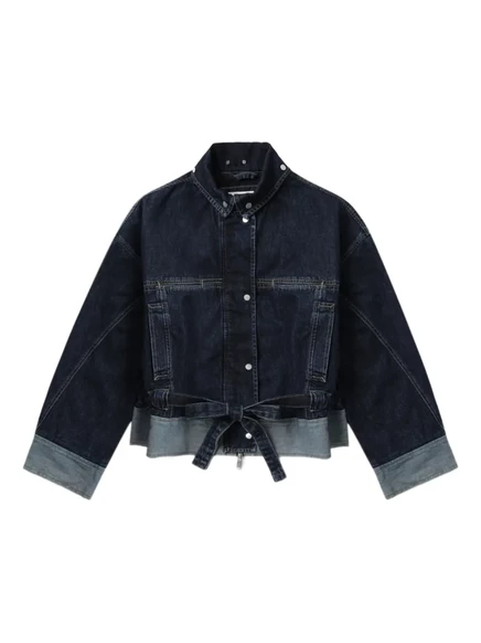 Женская джинсовая куртка 3.1 Phillip Lim с поясом, тёмно-индиго
