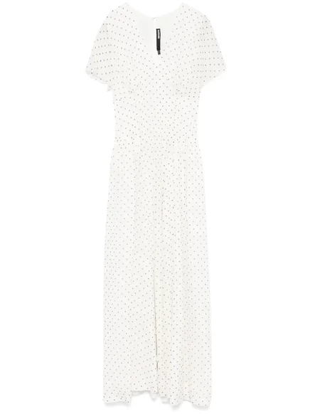 Платье макси с V-образным вырезом ROTATE BIRGER CHRISTENSEN white