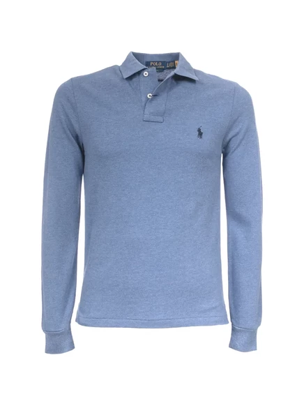Мужское поло Polo Ralph Lauren с вышивкой, синее