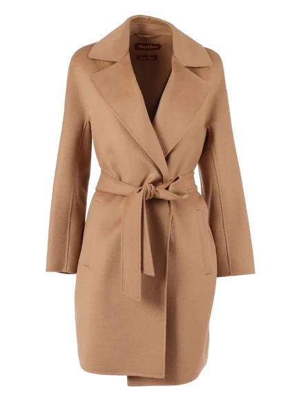 Пальто с завязками на талии Max Mara Ajaccio brown