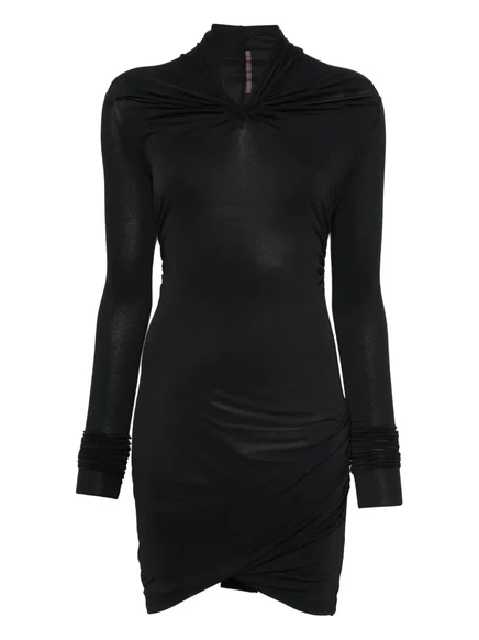 Платье с длинными рукавами Rick Owens Lilies twisted black