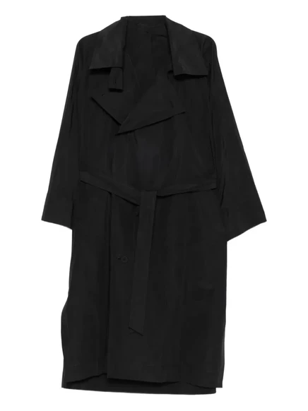 Женское тренч-пальто Issey Miyake с поясом, черное