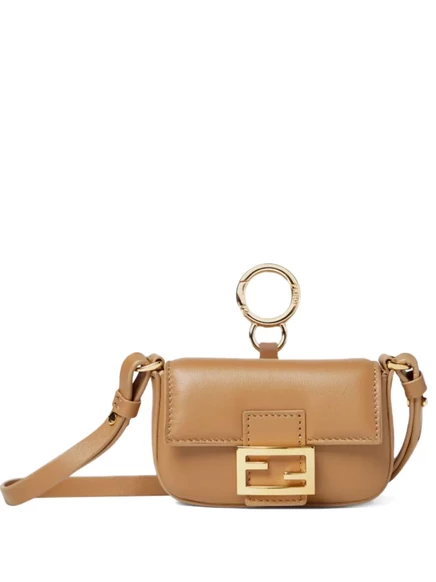 Очаровательная сумка через плечо из багета FENDI nano brown