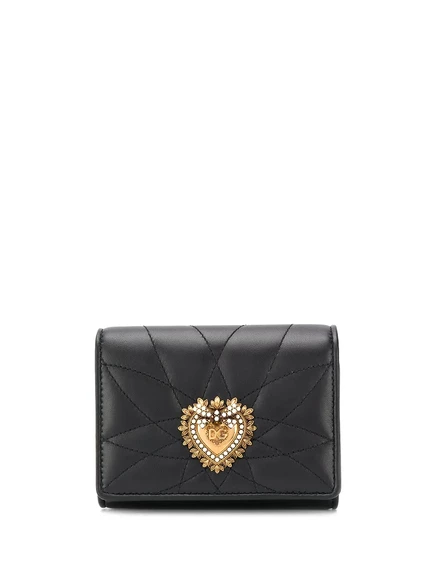 Женский континентальный кошелек Dolce & Gabbana Devotion малый, черный