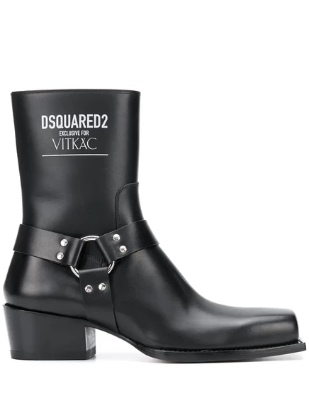 Мужские кожаные ботинки DSquared2 эксклюзив Vitkac, черные