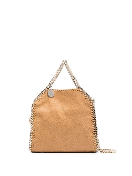 Мини-сумка-тоут Stella McCartney Falabella, коричневая