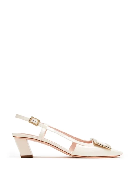 Кожаные туфли-лодочки Roger Vivier 45 мм Belle Vivier neutrals