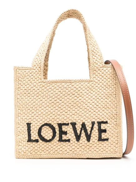 Женская мини-сумка Loewe Font, бежевая