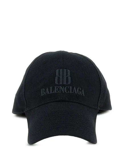 Мужская бейсболка Balenciaga с вышивкой логотипа, черная