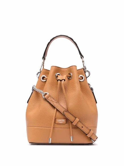 Кожаная сумка-ведро Lancel neutrals