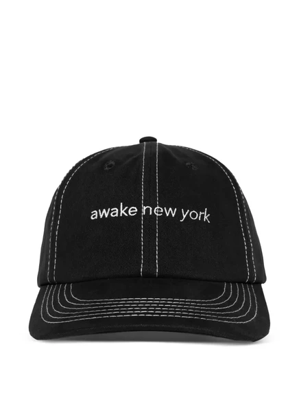 Унисекс кепка Awake NY с вышитым логотипом, черная