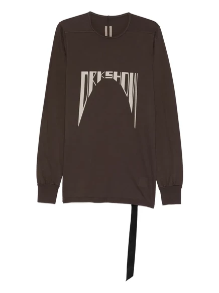 Мужская футболка Rick Owens DRKSHDW длинный рукав, коричневая