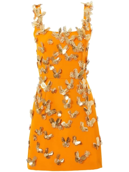 Женское мини-платье Carolina Herrera, оранжевое