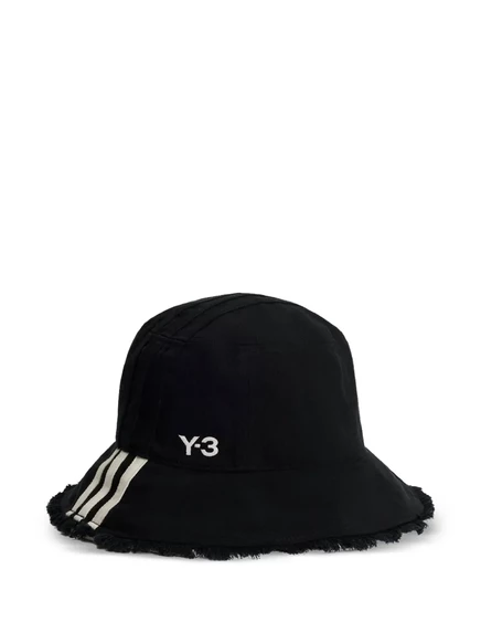 Унисекс шляпа Y-3 с полосатым логотипом, черная