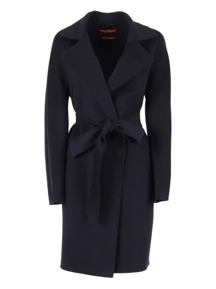 Женское пальто Max Mara Ajaccio с поясом, синее