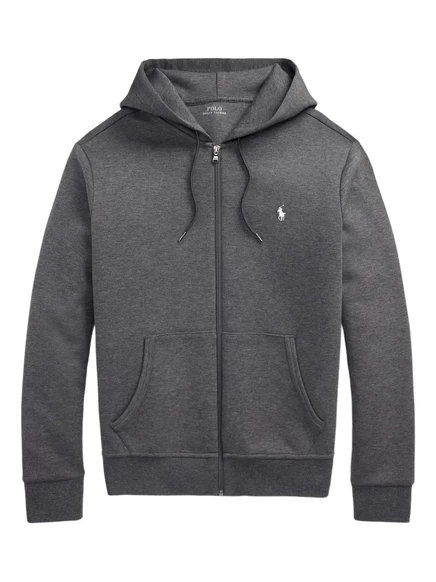 Мужское худи Polo Ralph Lauren на молнии, серое