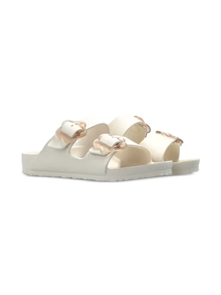 Детские сандалии Birkenstock Arizona с пряжкой, кремовые