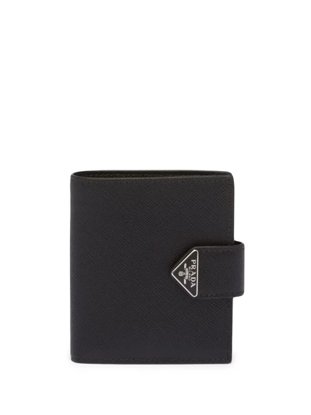 Бумажник с логотипом Prada saffiano-бляшка black