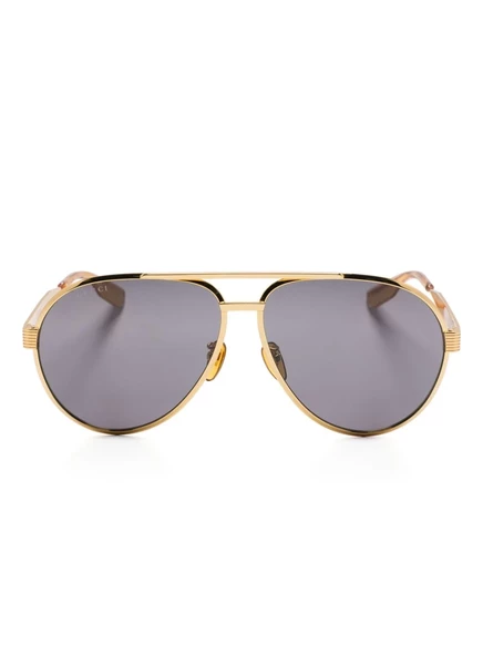 Мужские солнцезащитные очки Gucci Eyewear пилот, золотистые
