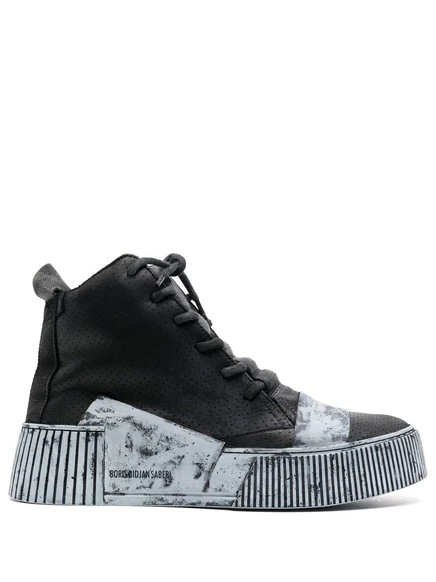Мужские платформенные кеды Boris Bidjan Saberi Bamba, черные