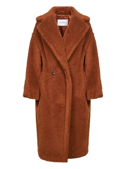 Женское двубортное пальто Max Mara Tedgirl, коричневое